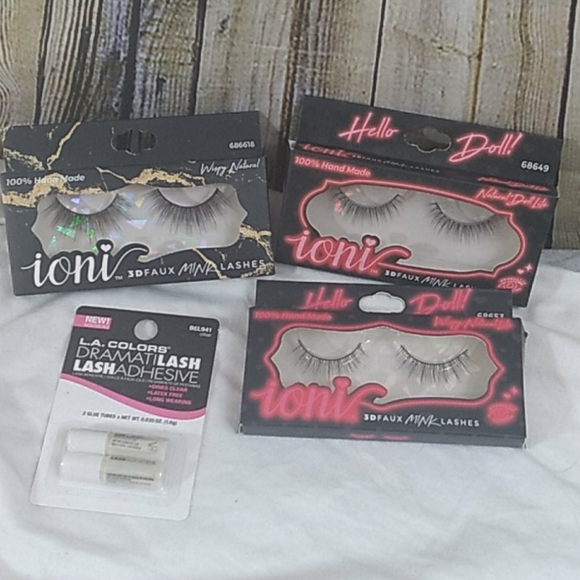 - 3d faux mink lash 3 box lot wispie natural w glue boxed - Picture 2 of 9